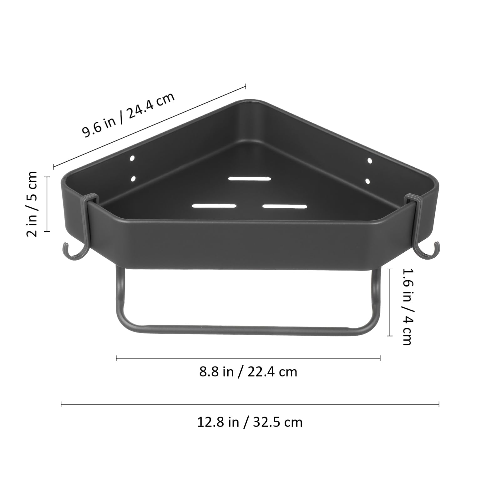 Alipis Estante de Esquina Triangular para Baño sin Taladro 1 Juego