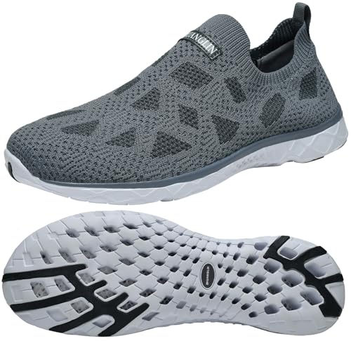 Image of Men's Quick Drying Aqua Water Shoes,3-Second Drainage & All-Terrain for Swimming,Hiking,Yoga