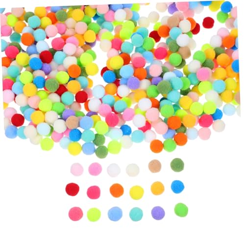 LOLIPPYY 1000 piezas Unidades Pompones Elásticos Bolas de Felpa de Poliéster para Manualidades DIY Accesorios para Gorros Bufandas y Decoración Hogar Color Aleatorio Color Aleatorio