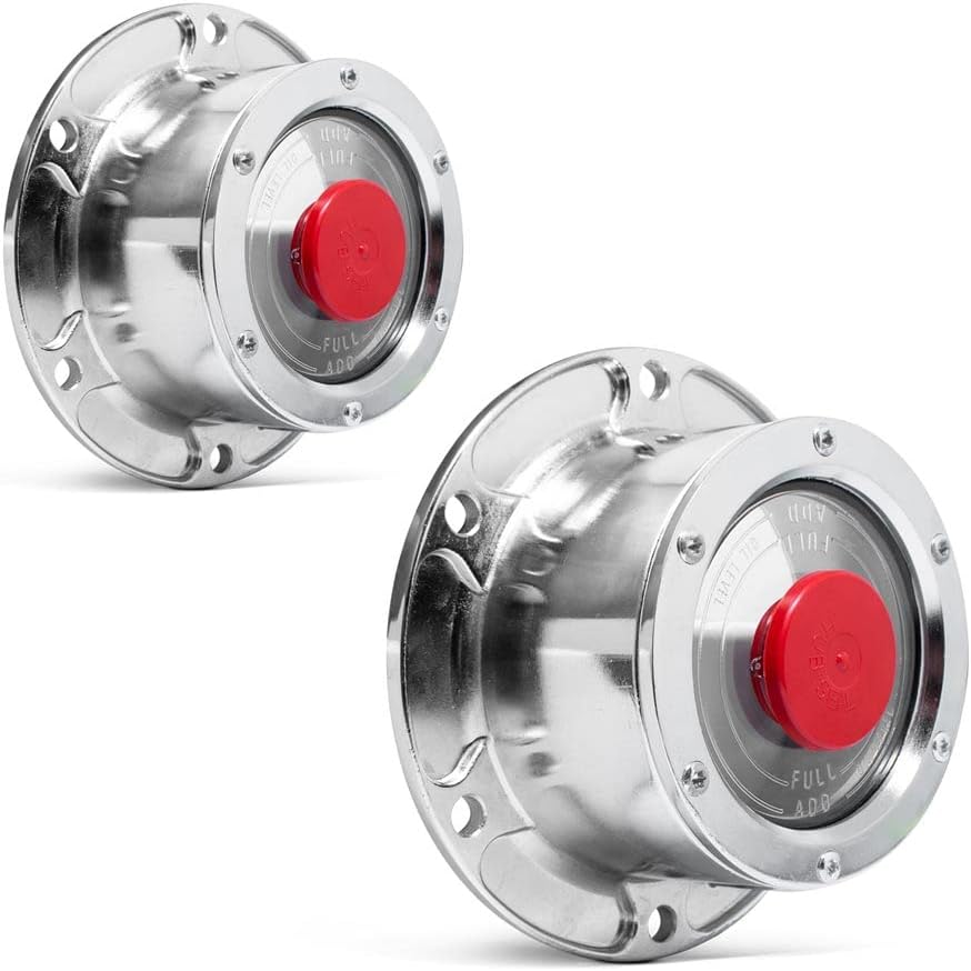 Pro Trucking Products Pair of Chromed Six Hole Hubcaps with Gasket Replaces Stemco 300-4009 & 340-4009