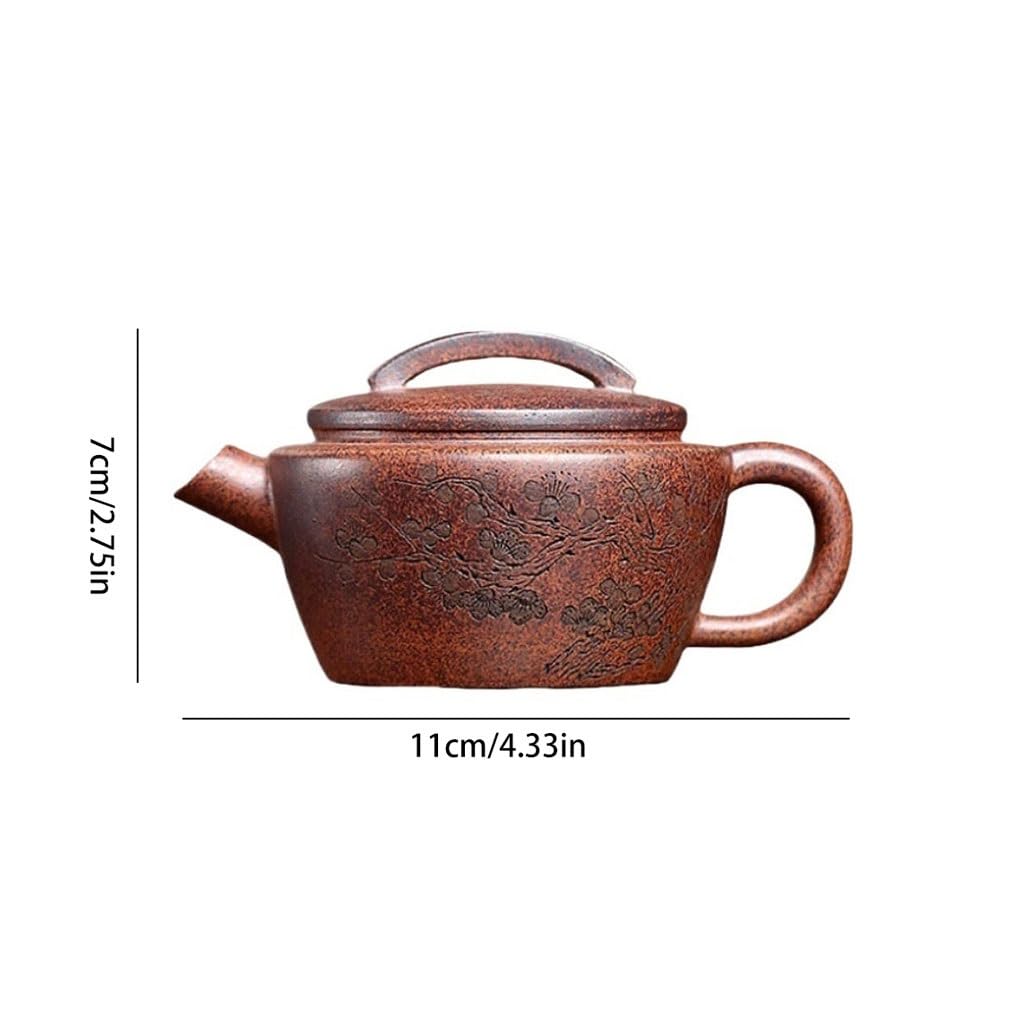 Bouilloire à Thé Infuseur À Thé En Argile Violette, Minerai D'origine, Théière Sculptée La Main, Cuite Au Bois Haute Température Infuseur à Thé