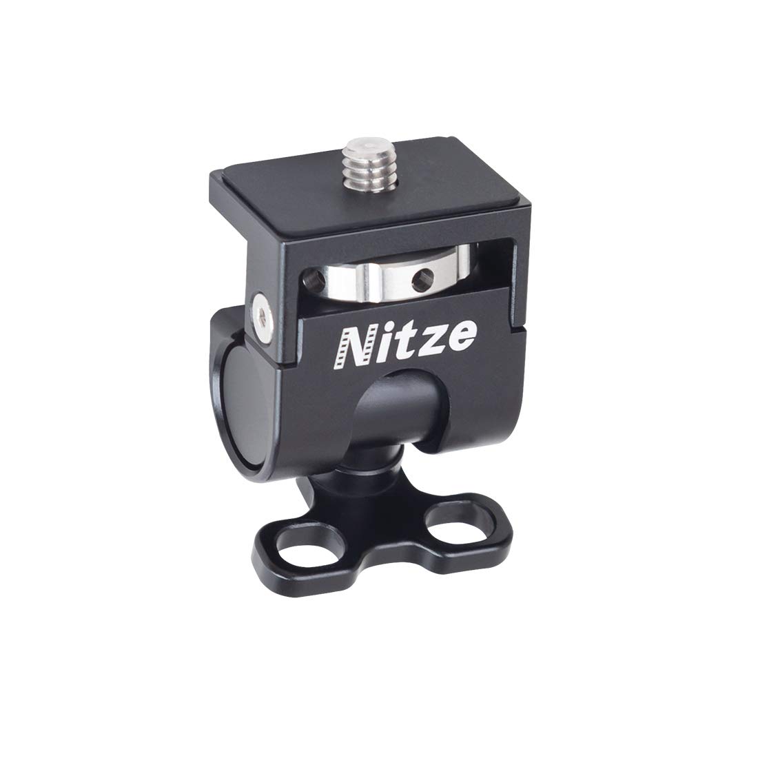 Nitze Camera Monitor Mount with 1/4" Screws, Supports 360° Swivel and 180° Tilt for 5” and 7” Monitor, Payload up to 5 KG- N54-F3