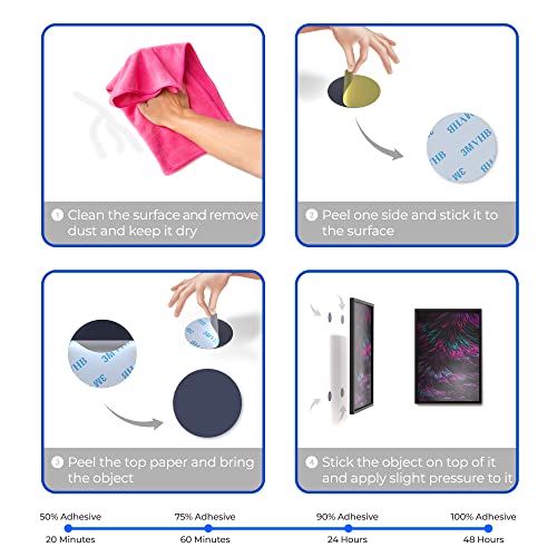 Sticky Mounting Dots 1.38 In. Made Of Vhb 3M Double-Sided Mounting Tape. Adhesive Glue Replacement. Circle Pads Pack Of 4 #TOP4