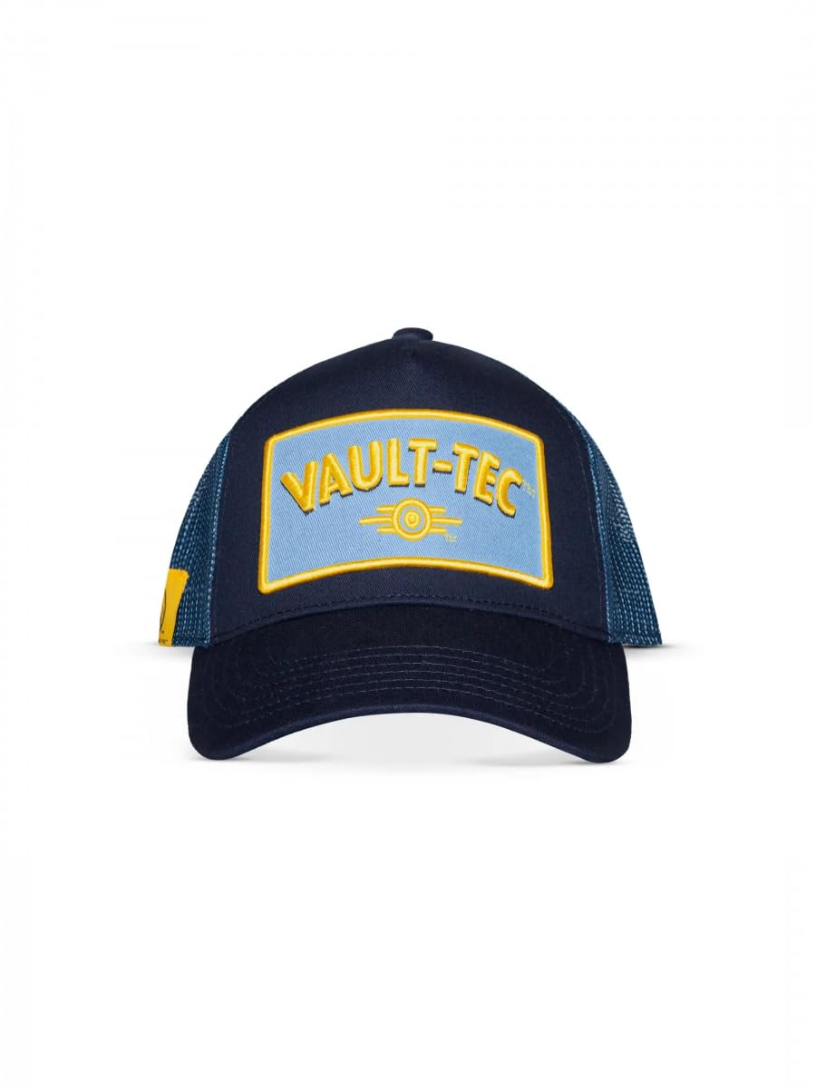 Fallout Unisex Blue Vault-Tec Cap 50% Cotton, 50% Polyester Bethesda, Fan Merch, Gaming, Gifts