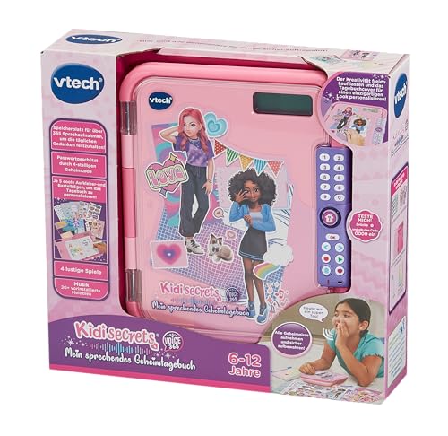 Vtech KidiSecrets – Magic Voice 365 – Das 2-in-1 Tagebuch für Sprachaufnahmen, kreative Spiele und persönliche Erinnerungen – Für Kinder von 6-12 Jahren