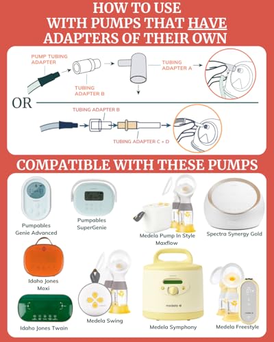 Adaptadores de tubos para extractores de leche portátil miniatura 6