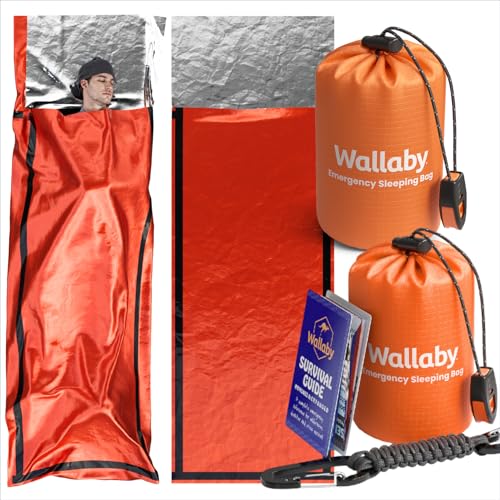Wallaby 2-Pack Emergency Mylar Sleeping Bags
