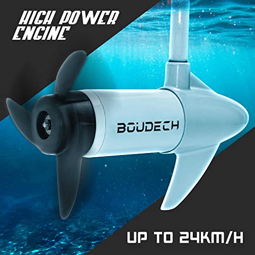 BOUDECH Motore Elettrico Fuoribordo Bianco per