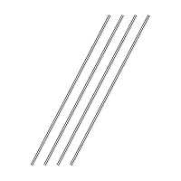 Vista 114 de uxcell Varilla redonda sólida de acero inoxidable 304 de 0.197 in x 5.906 in para manualidades de bricolaje - 10 piezas