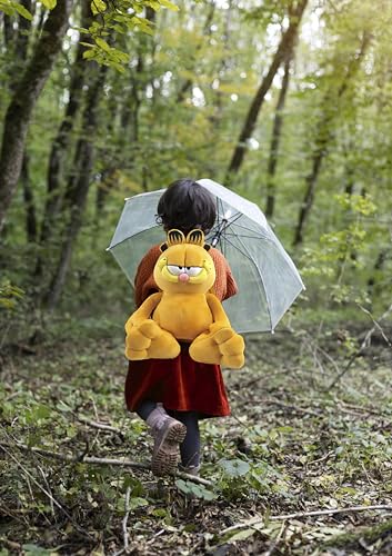 CyP Brands Garfield Kinderrucksack mit Plüschkörper, mit verstellbaren und abnehmbaren Bändern, Orange, offizielles Produkt, orange, Garfield Plüsch-Rucksack