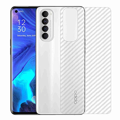 Image of Compatible with Oppo Reno 4 Pro Back Screen Protective Film Carbon Fiber Skin Transparent Screen Guard Sticker