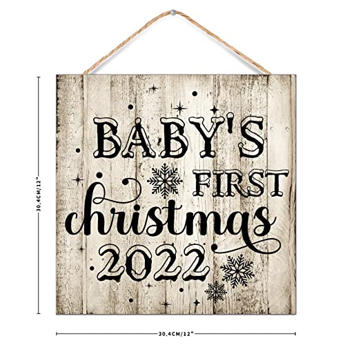 Décoration de Noël bébé grand format en bois pour mur et salon