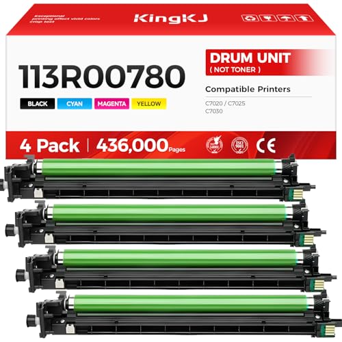 Image of Versalink C7020 C7025 C7030 Drum Unit (Not Toner) 4-Pack High Capacity Replacement for Xerox 113R00780 Image-Drum Compatible with Xerox VersaLink C7020 C7025 C7030 Printer Black Cyan Magenta Yellow