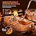 Meat Thermometer, Thereye Wireless Bluetooth Meat Thermometer Digital with 4 Probes, Remote Smart Meat Thermometer 393ft, Instant Read Grill Thermometer Alert & Timer for Cooking BBQ Kitchen Oven Food