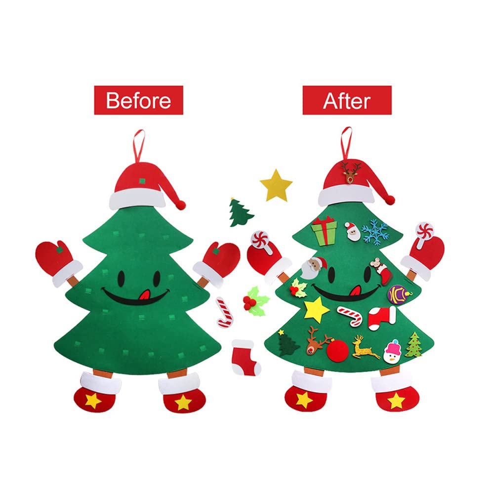 Amazon | 3フィート DIY フェルトクリスマスツリーセット 取り外し可能