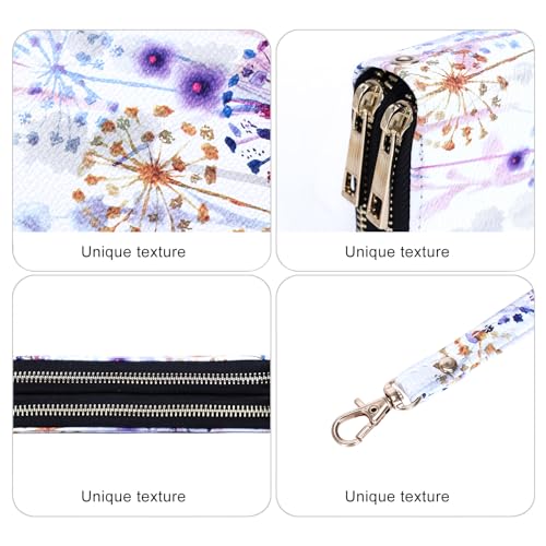 Image of XEYOU Double Zipper Long Clutch Wallet Cellphone Wallet for Women with Removable Wristlet Strap for Credit Card, Cash, Coin, Bill