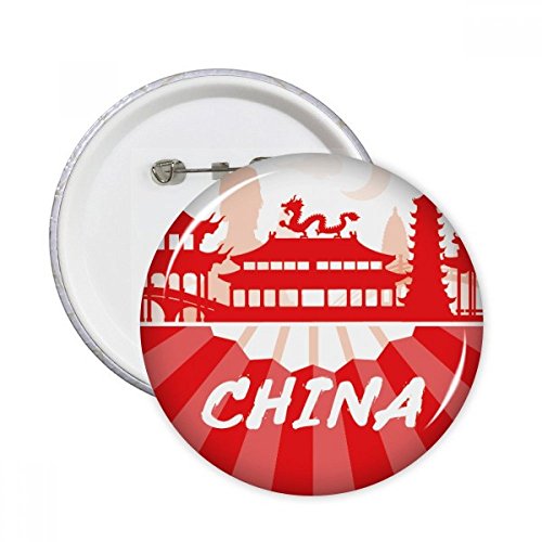 Pins badge Chine rouge pour personnaliser un vêtement terne en un instant