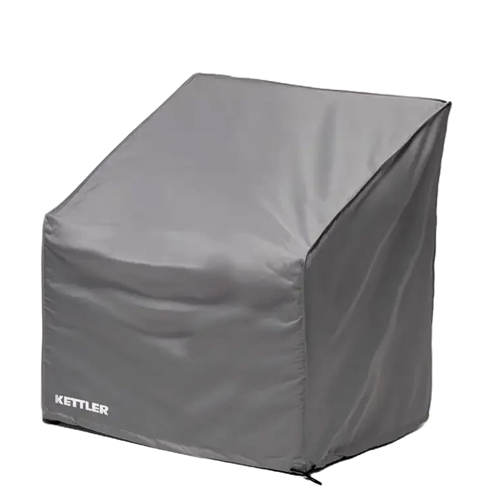 Kettler Corus Lounge Chair Protective Cover, Tailor-Made Outdoor Furniture Cover, PVC-Backed Polyester, Vented, Weather Resistant, Grey