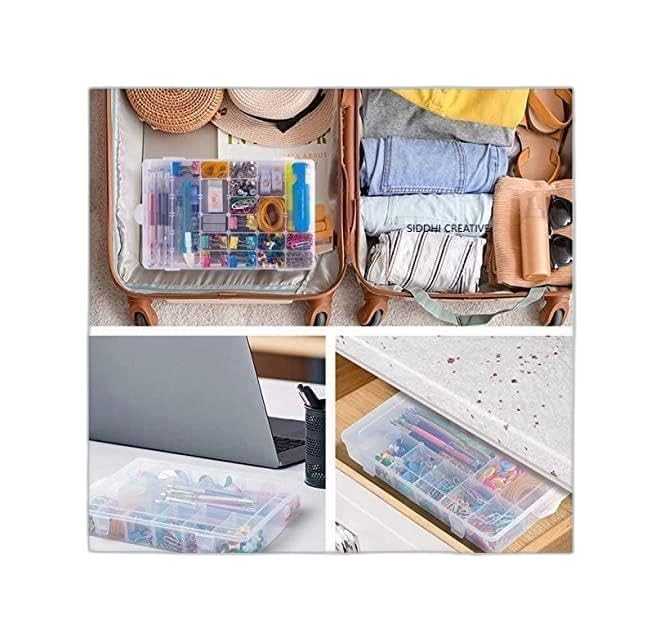PACK OF 1 36 Grids Plastic Compartment Container Bead Storage Organizer Box Case with Adjustable Removable Dividers for Jewelry Craft Tackles To|design - 1023 for home and kitchen-image-7