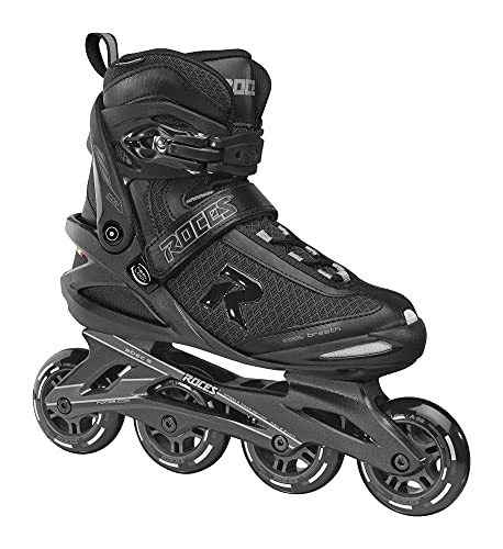 Roces Herren ICON Inline-Skates, Black-Dark-Charcoal, 47
