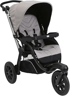 Cochecito Activ3 de 3 ruedas, funcional y fácil de maniobrar en cualquier terreno, asiento espacioso, respaldo reclinable, práctico cierre rápido, amortiguadores ajustables, 0 meses+, Beige