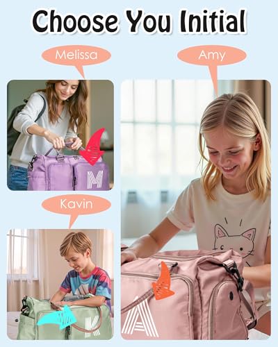 Initial Makeup Bag + Travel Duffel Bag for Girls2