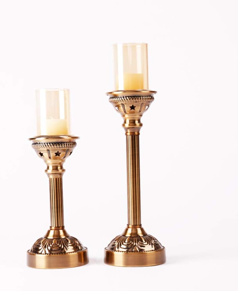 European Metal Candelabra Stand Antique Elegant Candle Stand Luxury Antique Candle Holder for Wedding Centerpiece Home Decoration Anniversary Celebration-g
