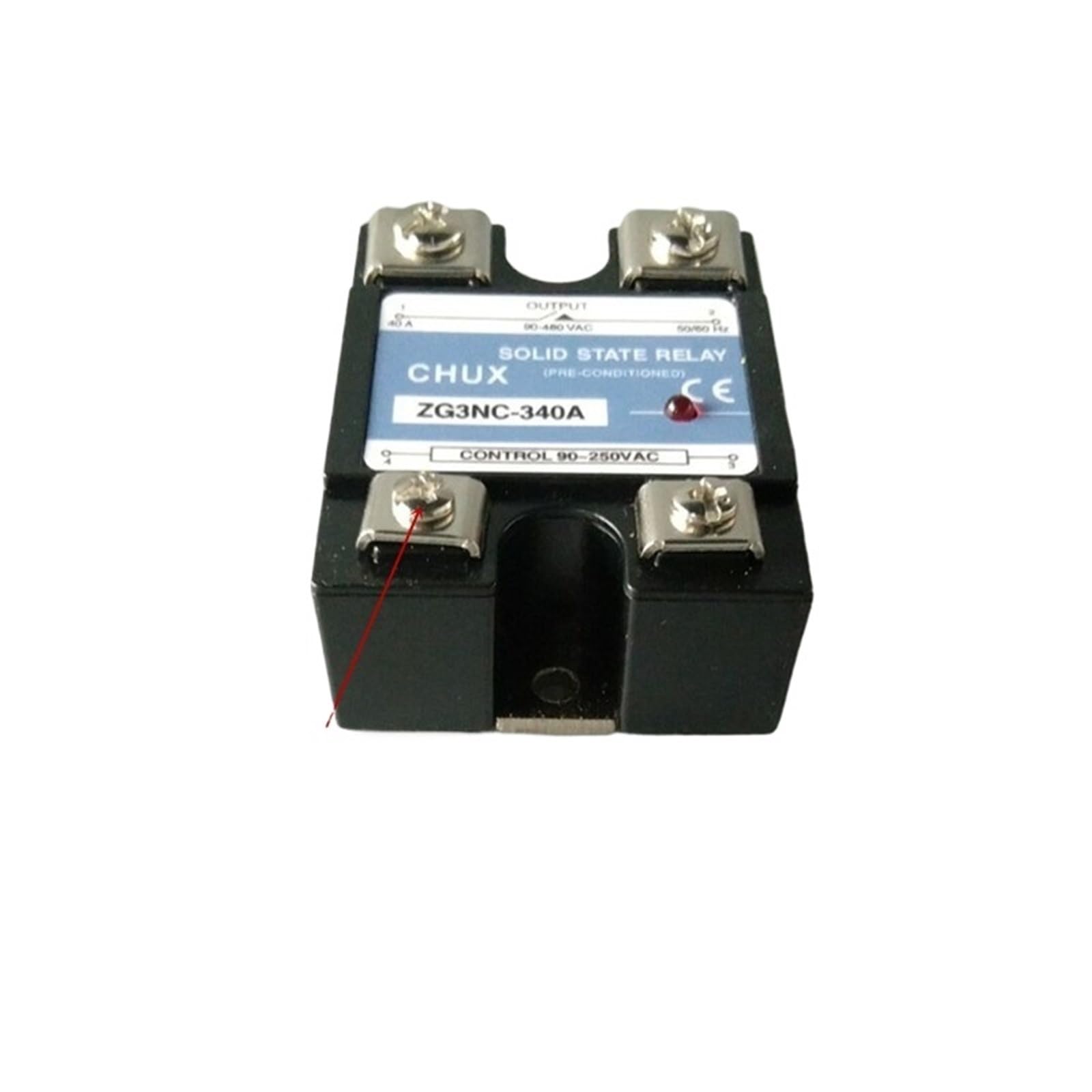 Relè a stato solido 40A guscio nero 3-32VDC 90-480VAC DC-AC modello di vendita popolare SSR-40DA Relè SSR monofase