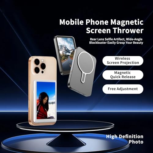 Image of Yantralay Magnetic Wireless Selfie Screen - 1080P Phone Vlog Display with Remote for Live Streaming & Recording, Compatible with iOS & Android