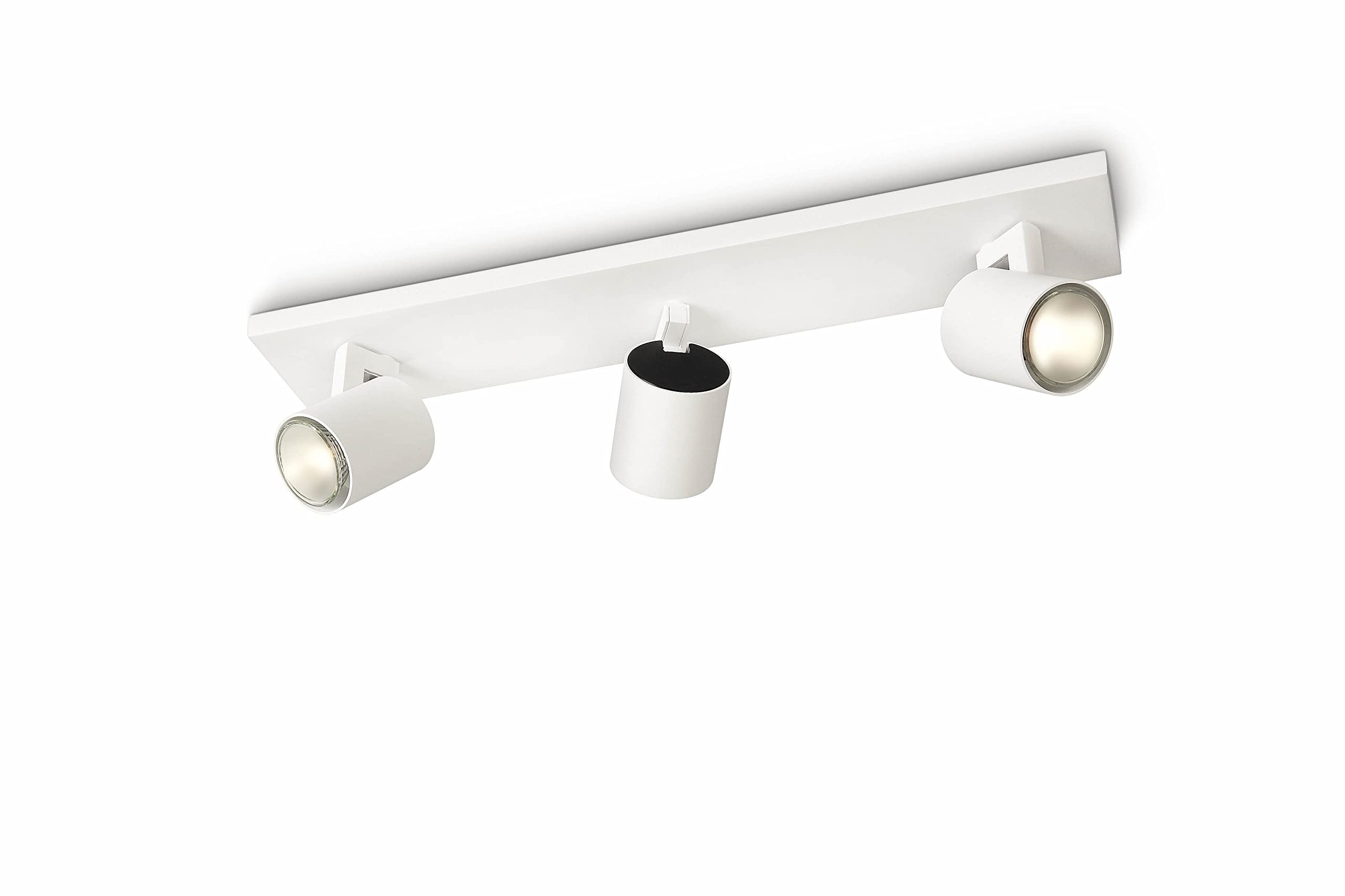 Philips Runner Aufbaustrahler (Weiß) - Warmweißes Licht - Deckenstrahler 3 Flammig - GU10 - SceneSwitch - Einfach dimmbar mit Ihrem klassischen Schalter