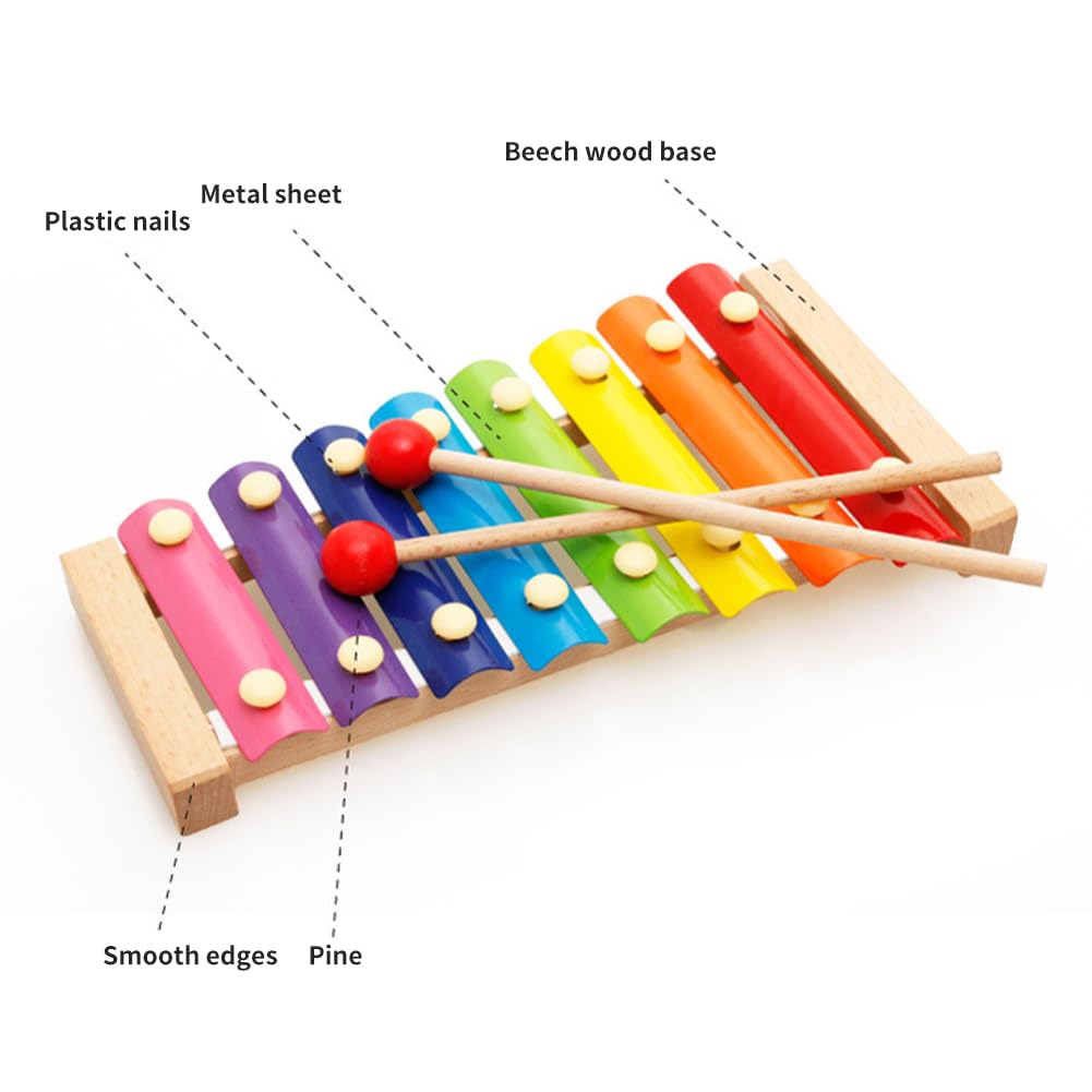 Xilofono Bambini Colorato Professionale, Strumento Musicale per Bambini, Giocattoli Musicali