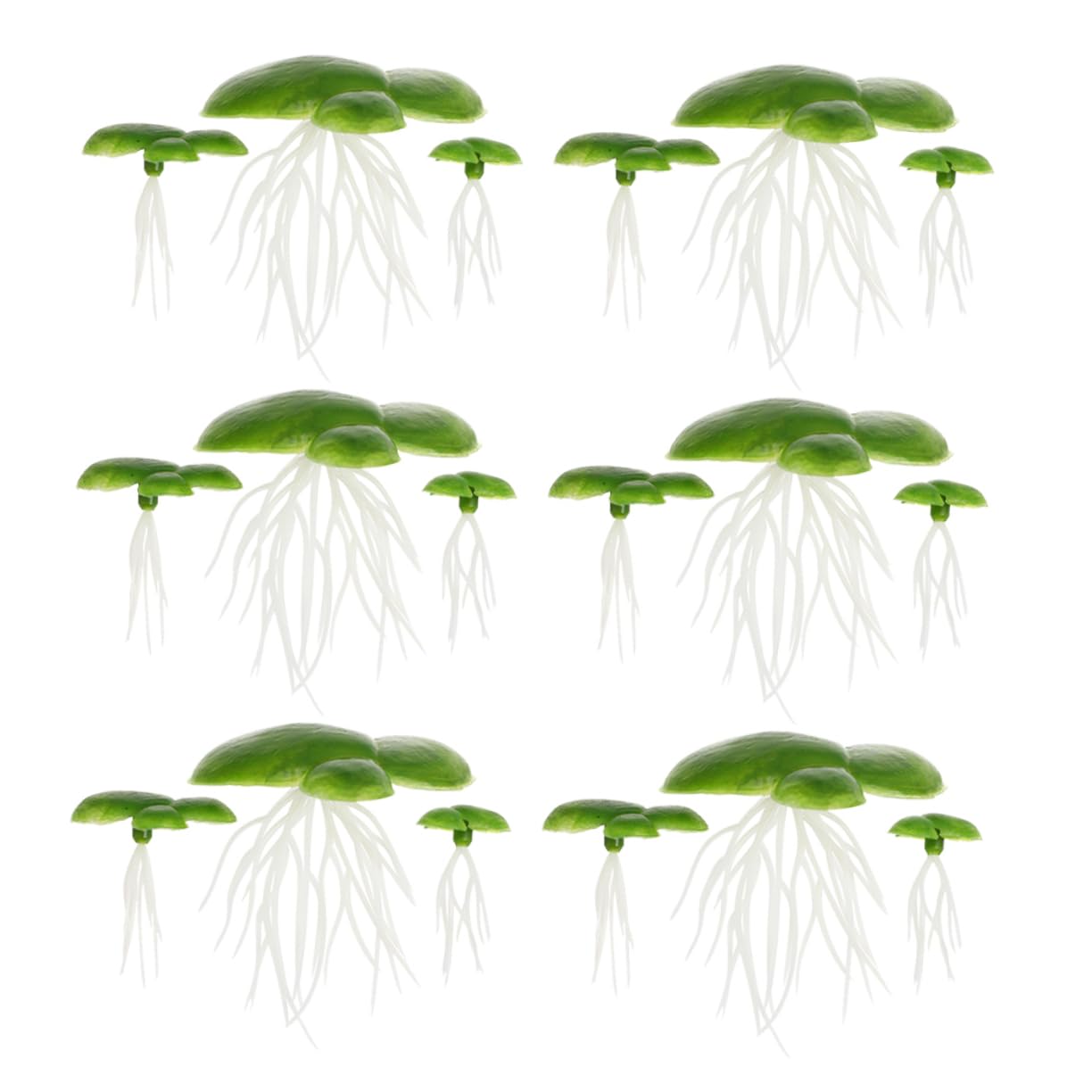 Yardwe 5 Juegos De Plantas De Lenteja De Agua Simuladas Adornos Acuáticos Plantas Flotantes para Acuario De Paisaje Artificial Tanque De Planta De Lenteja De Agua Artificial