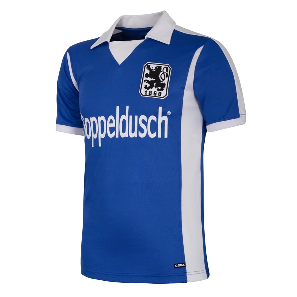 COPA - Retro Fußballtrikot Herren - TSV 1860 München 1980/81 - Blau - Kurzarm