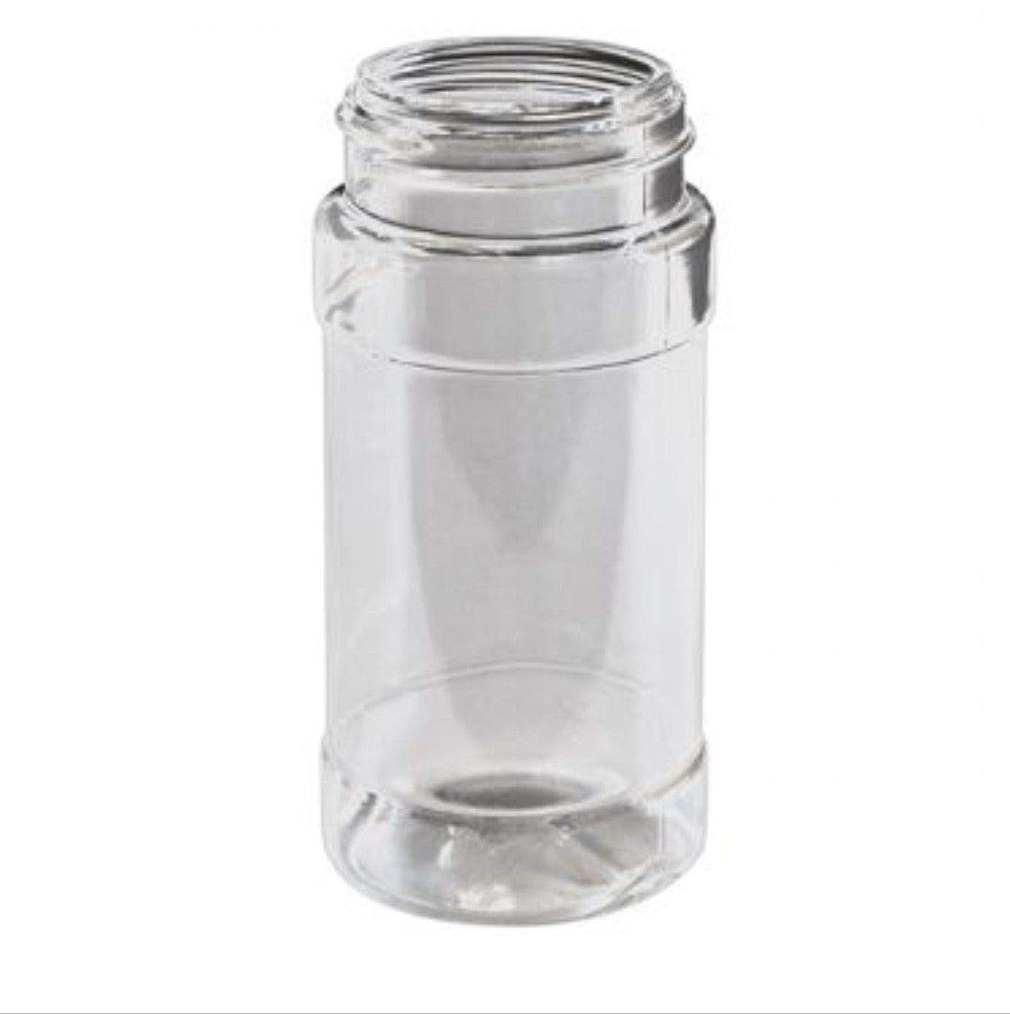 AARON PACKAGING 3.5 OZ PLASTIC SPICE BOTTLES WITH BLACK SCREW IN LID WITH .250 HOLES (2)