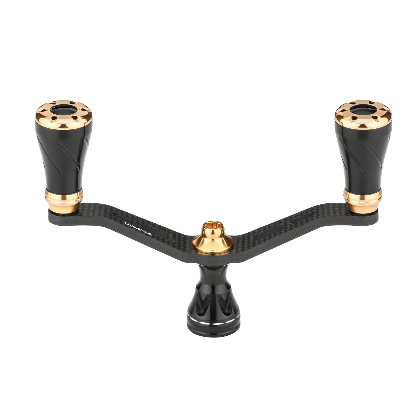ゴメクサス FY98 リールハンドル カーボン製 ダイワ (Daiwa) スピニングリール対応 リール ダブルハンドル 月下美人 カルディア エメラルダス 交換 98mm ハンドルノブ付き イカ アジング エギング ライトゲーム 左右兼用