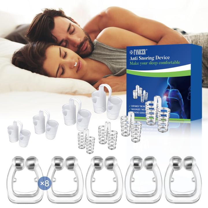 16 Piezas Dispositivos Anti Ronquidos, Clips Nasales Magnéticos para Antironquido, Dilatadores Nasales Anti-Ronquidos, Anti Ronquidos Mejora la Respiración para Ayudar a Dormir Mejor