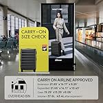 NINETYGO Carry On Luggage 22x14x9 Airline Approved, 20 Inch Luggage with Smooth Spinner Wheels, Expandable, Hard Shell PC Suitcase, Lightweight Travel Luggage, TSA Approved (Black, Rhine Max) - Image 4
