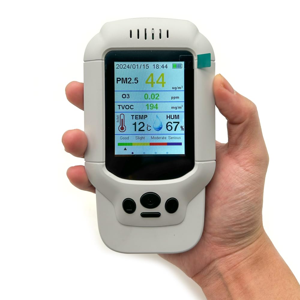 Portable O3 Detector Ozone Meter 0-5PPM Range O3 Tester Monitor Air Quality Detector TVOC PM2.5 Analyzer Sensor Gas Detector
