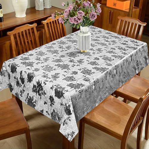 Image of Dakshya Industries PVC Waterproof Withoutlace Dining Table Cover (Size - 54X78 Inch) Rectangle 6 Seater Heat Rasistant, A1