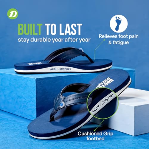 Image of DOCTOR EXTRA SOFT Thong Arch Support Ortho Slippers for Mens| Orthopedic Diabetic & Stylish| Lightweight Comfortable & Casual| Cushion Anti-Skid Bedroom Daily Use House Flip-Flops Gents Boys D-38