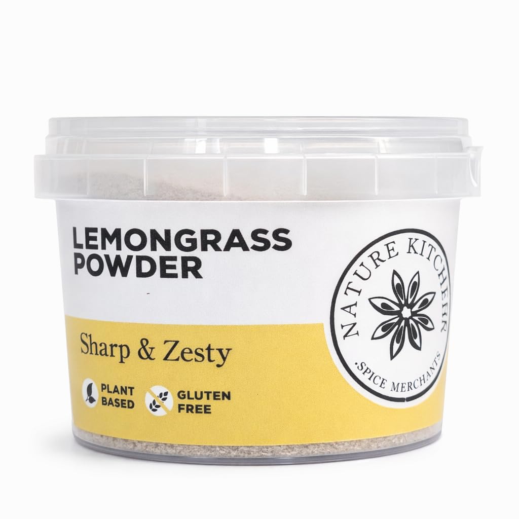 Nature Kitchen Lemongrass Powder 40g Pot Aromatic Citrus Herb, Gluten Free, Vegan Friendly, Fresh Zesty Flavour for Curries, Marinades, Sauces, Frying, Baking, Grilling and Everyday Cooking