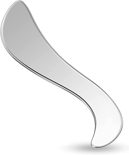 KENID Herramienta de masaje Gua Sha de acero inoxidable, raspador muscular terapia física para tejidos blandos para espalda, cuello, piernas,