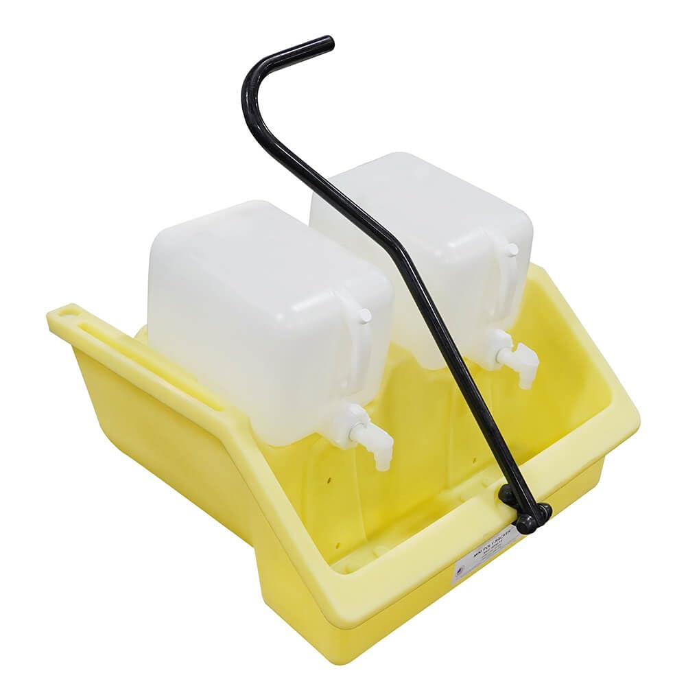 Enpac Mobile Mini Poly-Racker Carboy and Pail Dispensing System, Yellow, Wheels and Handle, Durable