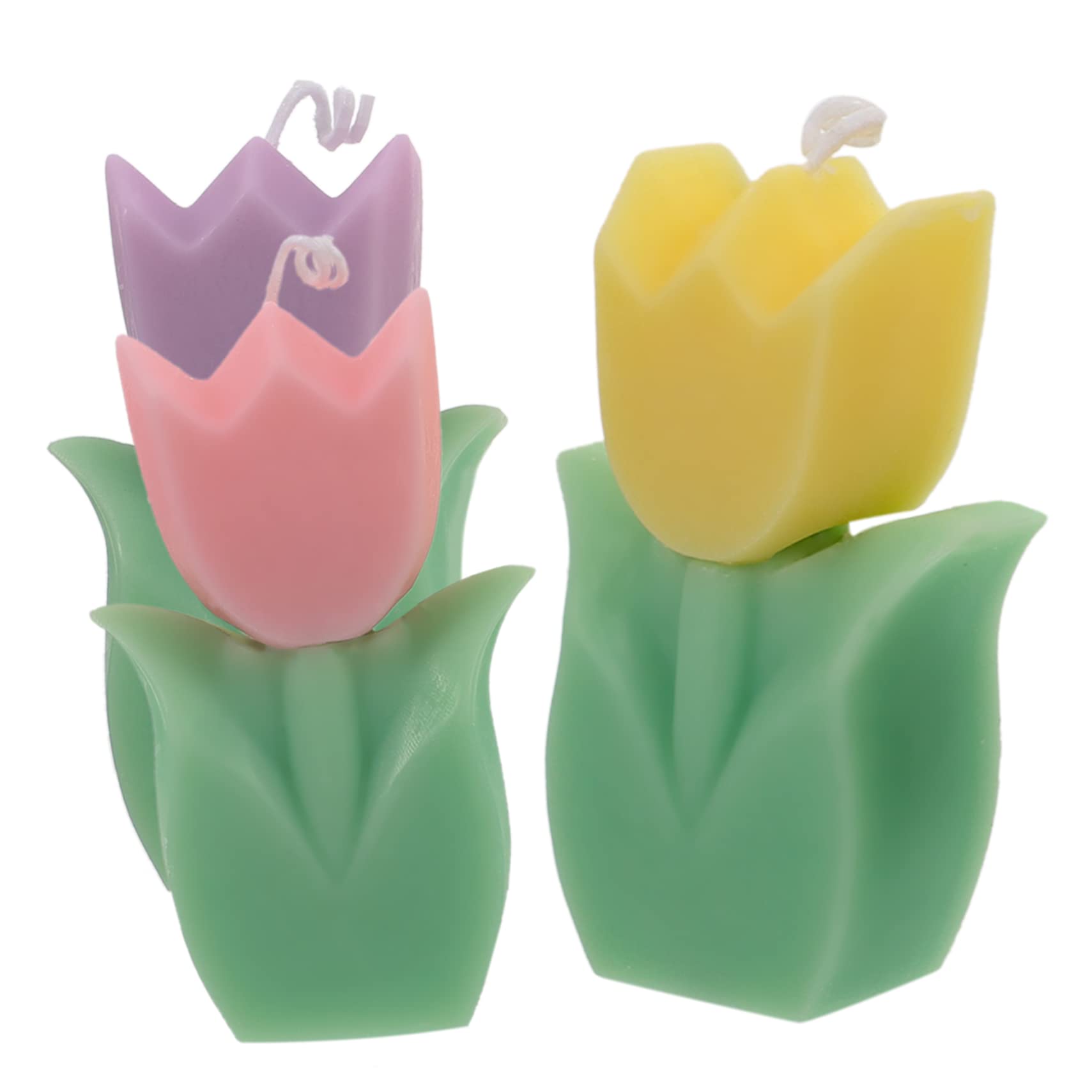 Amosfun 4 Sätze Tulpenkerze Gefälschte Dosen Dekorative Aromatherapie Duftende Lavendelkerzen In Form Von Lebensmittelwachs Teelichtgläser Kerzenform Dekoration Mini 3 Stück * 4