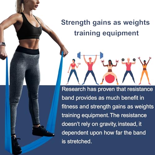image for A AZURELIFE Resistance Bands,Professional Long Non-Latex Elastic Stret