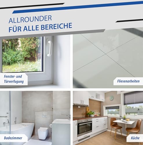 FUGENFUX® KLASSIK 4er Set – Fugenglätter | Fugenabzieher mit Revolutionärer Zauber-Spitze für Extrem Enge Stellen | 4 Spezial-Fugenköpfe | Made in Germany | Perfekt für Silicon, Acryl & Mehr