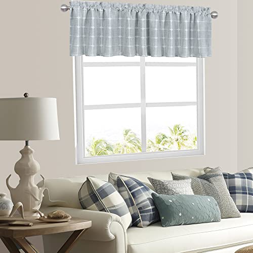 Shunjie.home Farmhouse Valances For Windows Boho Linen Plaid Curtain Valances, Plaid Window Valance For Kitchen Bedroom Bathroom Living Room(Gray, 54" X 18") #TOP2