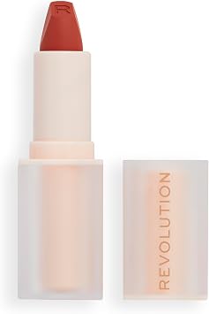 Makeup Revolution Lip Allure Soft Satin Lipstick, Satin-luxe Finish, All-Day Wear, Rebel Rust