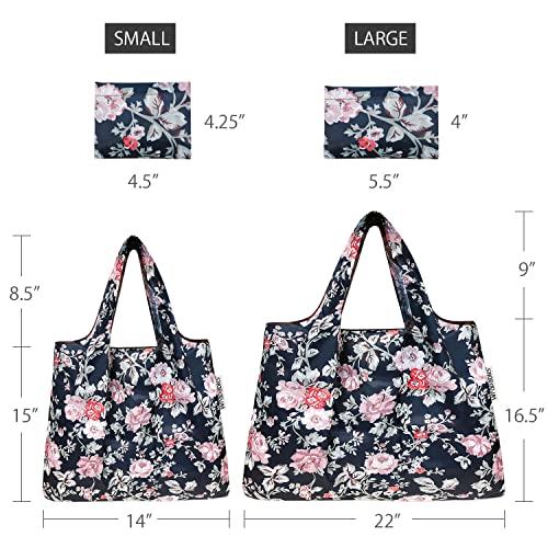 Image of allydrew Large Foldable Tote Nylon Reusable Grocery Bag