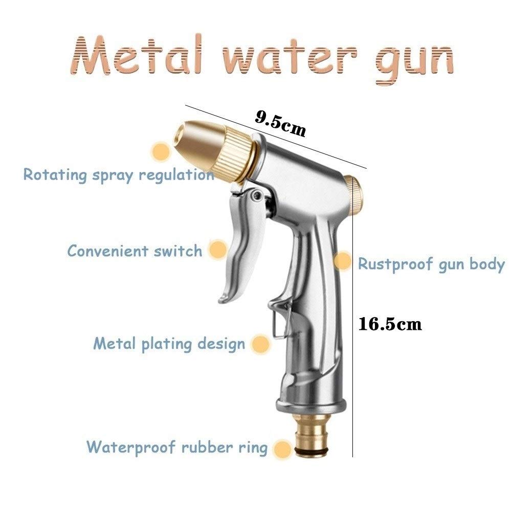 Pistola de riego de alta presión para manguera de jardín, manguera de agua expansible (traje de 40 m)
